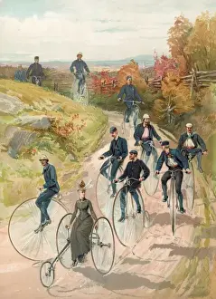 Vintage Bicycle Images Drucke: Bicycling
