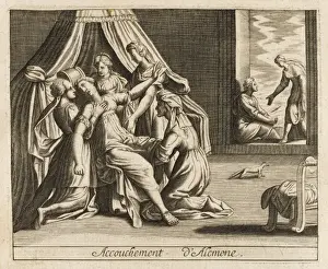 Ancient Greek Gods And Goddesses Drucke: Birth of Herakles