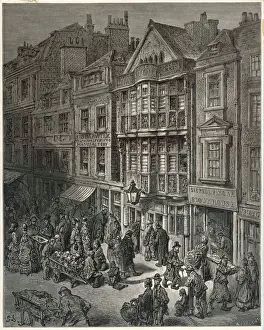 Drucke von Bischofsgate Straße im Stadtzentrum von London Stadt London Drucke: Domstiftsstraße/Dorfer Straße 1872