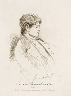 19th Century Prints For Sale Drucke: Bismarck as a Young Man