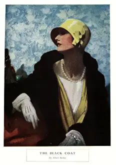 Cloche Hat Style Drucke: The Black Coat by Albert Bailey