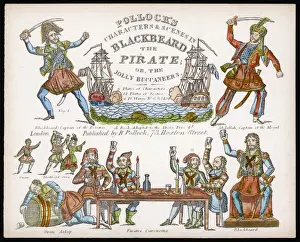 18th Century Pirates Drucke: Blackbeard & Crew / Pirate