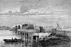 Historic Bridges In London Drucke: Blackfriars Old Bridge
