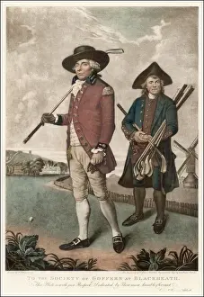 Vintage Golf Illustration Drucke: Blackheath Goffer