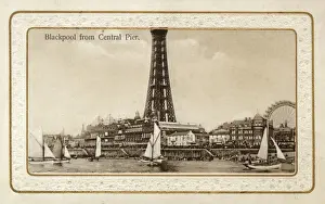 Blackpool Pier Drucke: Blackpool from the Central PIer