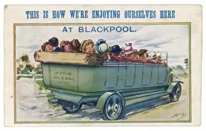 1920s Seaside Resort Drucke: Blackpool Charabanc
