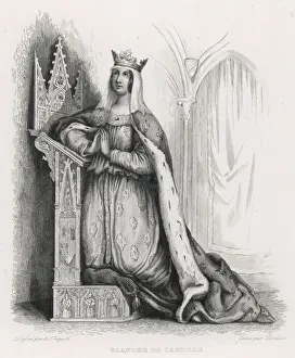 Medieval Queen Portrait Drucke: Blanche De Castile