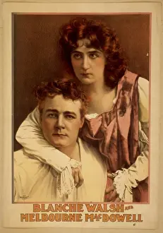 Old Movie Star Portraits Drucke: Blanche Walsh and Melbourne MacDowell
