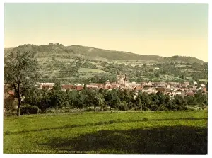 Picturesque German Landscapes Drucke: Blankenburg, I. with Greifenstein, Thuringia, Germany