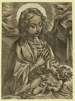 Religious Iconography Prints Drucke: The Blessed Virgin
