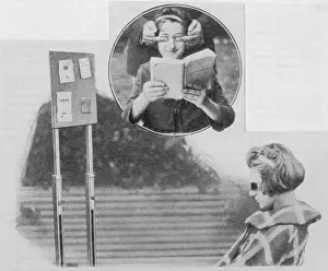 19th Century Images Drucke: Blindfold Reading
