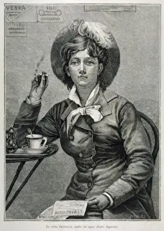 Antique Prints For Sale Online Drucke: Blue Stocking / 1881