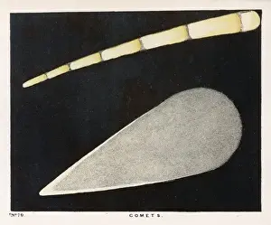 Historical Astronomy Art Drucke: BLUNT / 2 COMETS / 70 / 1849