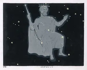 Ancient Astronomy Prints Drucke: BLUNT / CEPHEUS / 33 / 1849