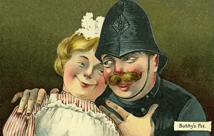 Early 20th Century Cartoons Drucke: Bobbys Pet