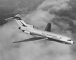 Vintage Airplane Transport Drucke: Boeing 727-100 - Eastern