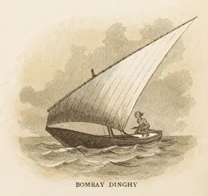 19th Century Sailing Vessels Drucke: Bombay Dinghy
