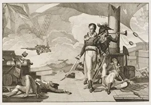 Naval Warfare Art Prints Drucke: Bompard Naval Action