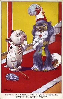 Vintage Cartoon Characters Drucke: Bonzo and Chee-Kee ready to go out