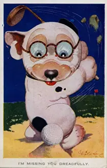 Bonzo spielt Golf