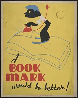 WPA Poster Drucke: A book mark would be better