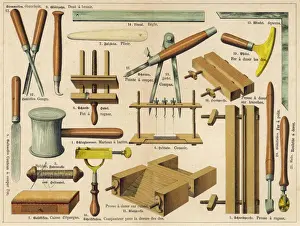 Buchbindemittel und Werkzeuge aus dem Jahr 1875