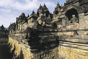 Central Java Indonesia Drucke: Borobudur Temple. 9th c. INDONESIA. CENTRAL JAVA