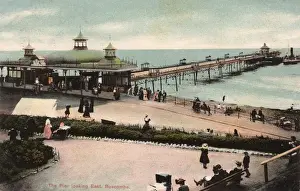 England Beach Scenes Drucke: Boscombe / Pier 1908