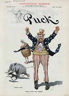 Republican Elephant Cartoon Drucke: Down with the bosses