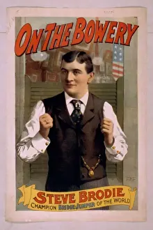 Old New York City Prints Drucke: On the Bowery