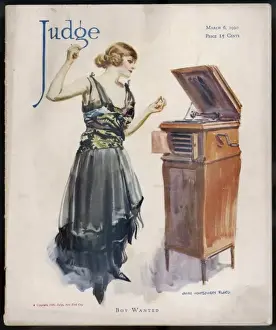 Vintage Phonograph Drucke: BOY WANTED