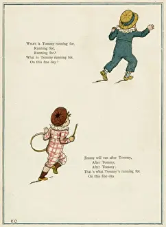 Zwei Jungen laufen
