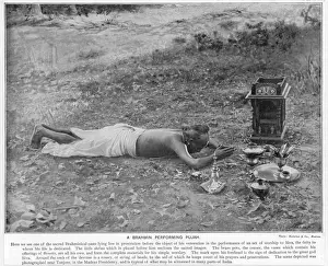 Indian Historical Images Drucke: Brahmin at Prayer