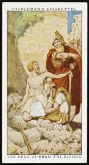 König Artus Drucke: Branen Kopf