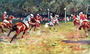 Aufbrechen eines Sturms - Polo von Gilbert Holiday