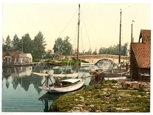 Nineteenth Century English Landmarks Drucke: Bridge, Wroxham, England