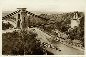 Brunel Drucke: Bristol - Die Kliftnbrücke über dem Avontal