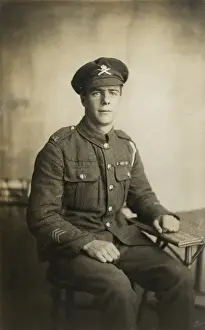 Portrait Of A Soldier Drucke: British army sergeant