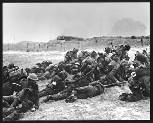 Normandy Landings 1944 Drucke: British on Beach