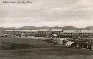 Britische Infanterie-Lagerräume in Mhow, Madhya Pradesch, Indien