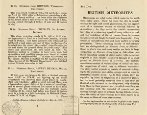 Britische Meteoriten, Flugblatt