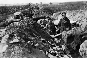 British Trench Warfare Drucke: British trenches at the front