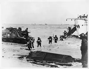 Normandy Landings 1944 Drucke: British Troops Land