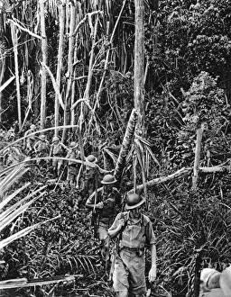 Britische Truppen unterrichten sich in Malaya