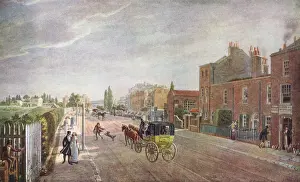 Watercolour Paintings UK Drucke: Brompton in 1822 by George Scharf