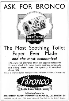 Bronco, Toilette, Papier, Werbung