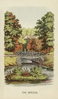 Vintage Bridge Images Drucke: The brook