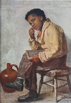 Drucke von Illumination eines jungen Jungen sitzt mit einem Schreibtisch William Henry Hunt Drucke: Ein brauner Studienraum von William Henry Hunt