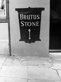 Devon Street Scene Drucke: The Brutus Stone