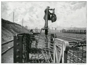 Bubblepunk Drucke: Warten auf den Postwagen der 1890er Jahre